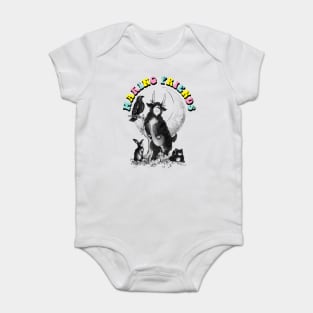 Making Friends - Funny Evil Baphomet Gift Baby Bodysuit